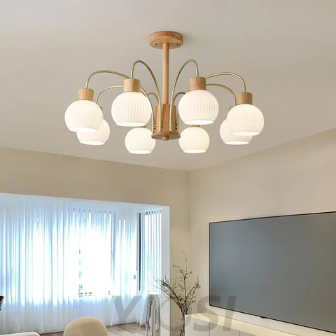 Donnelly Wooden Chandelier with6/8 heads - Yiosilamp