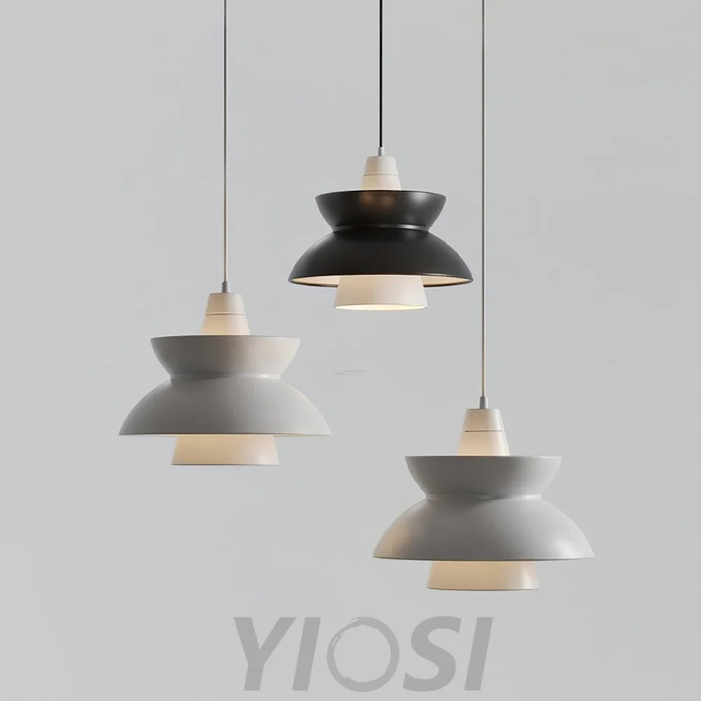 Doo Wop Pendant - Black & White, Chrome & White, Gold & White, Rose Gold & White, Unknown, White & White-1-Yiosilamp