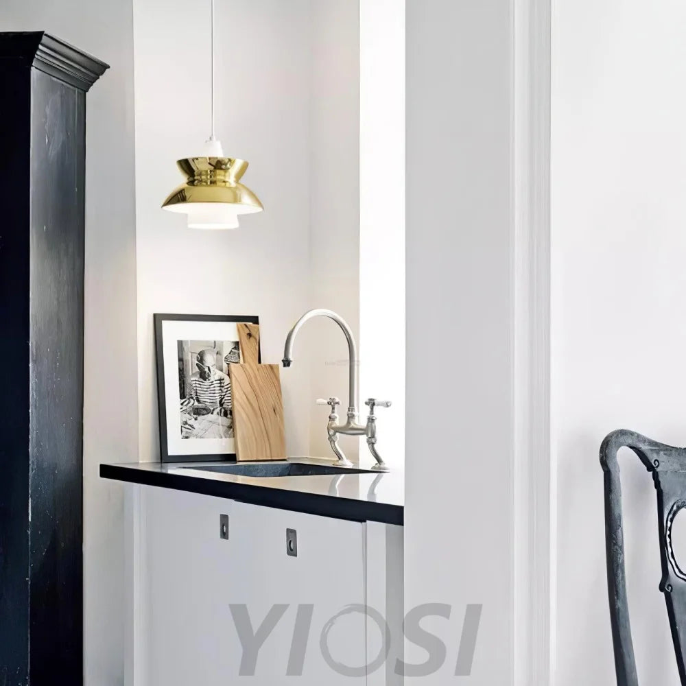 Doo Wop Pendant - Black & White, Chrome & White, Gold & White, Rose Gold & White, Unknown, White & White-1-Yiosilamp