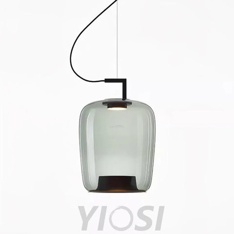 Doppelte Pendant - Art Glass-1-Yiosilamp