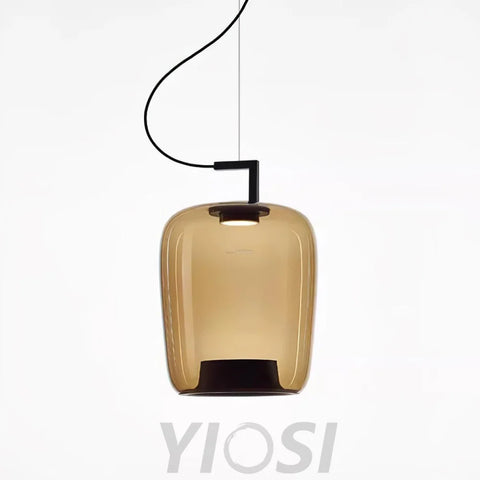 Doppelte Pendant - Art Glass-1-Yiosilamp