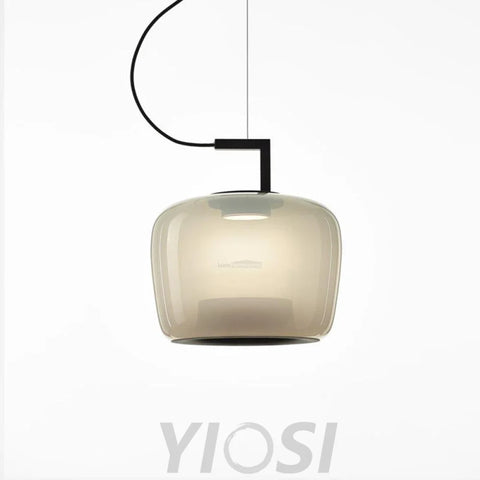 Doppelte Pendant - Art Glass-1-Yiosilamp