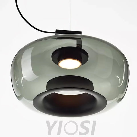 Doppelte Pendant - Art Glass-1-Yiosilamp