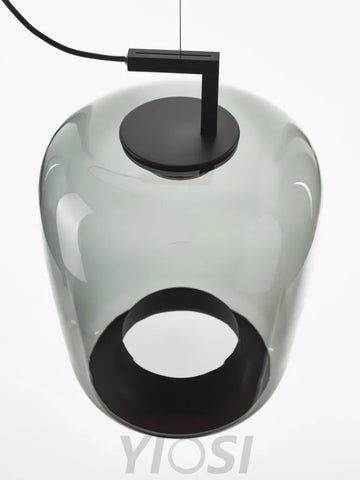 Doppelte Pendant - Art Glass-1-Yiosilamp