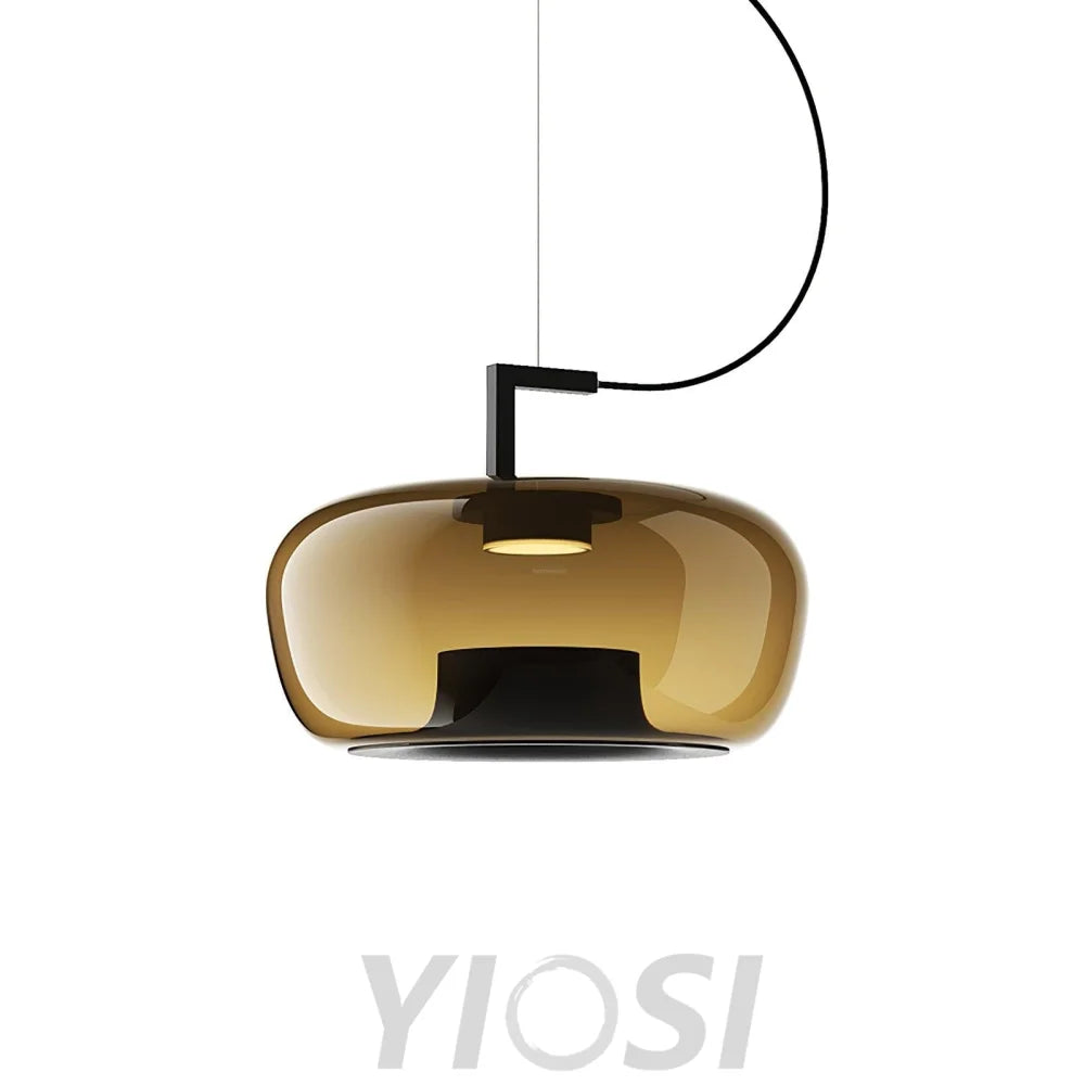 Doppelte Pendant - Art Glass-1-Yiosilamp