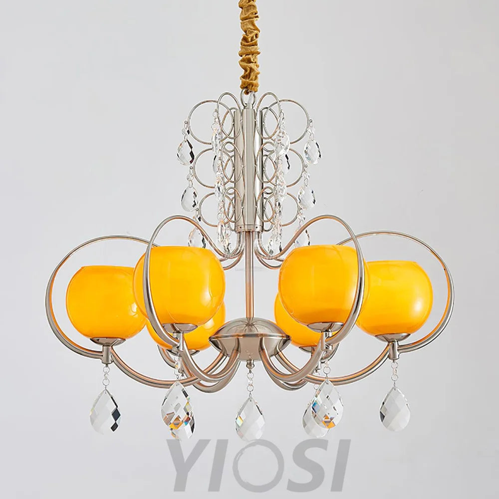 Doria Crystal Chandelier with 6/8/10 heads - Yiosilamp