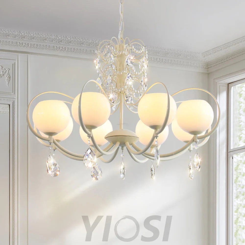 Doria Crystal Chandelier with 6/8/10 heads - Yiosilamp