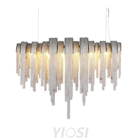 chandelier over dining table