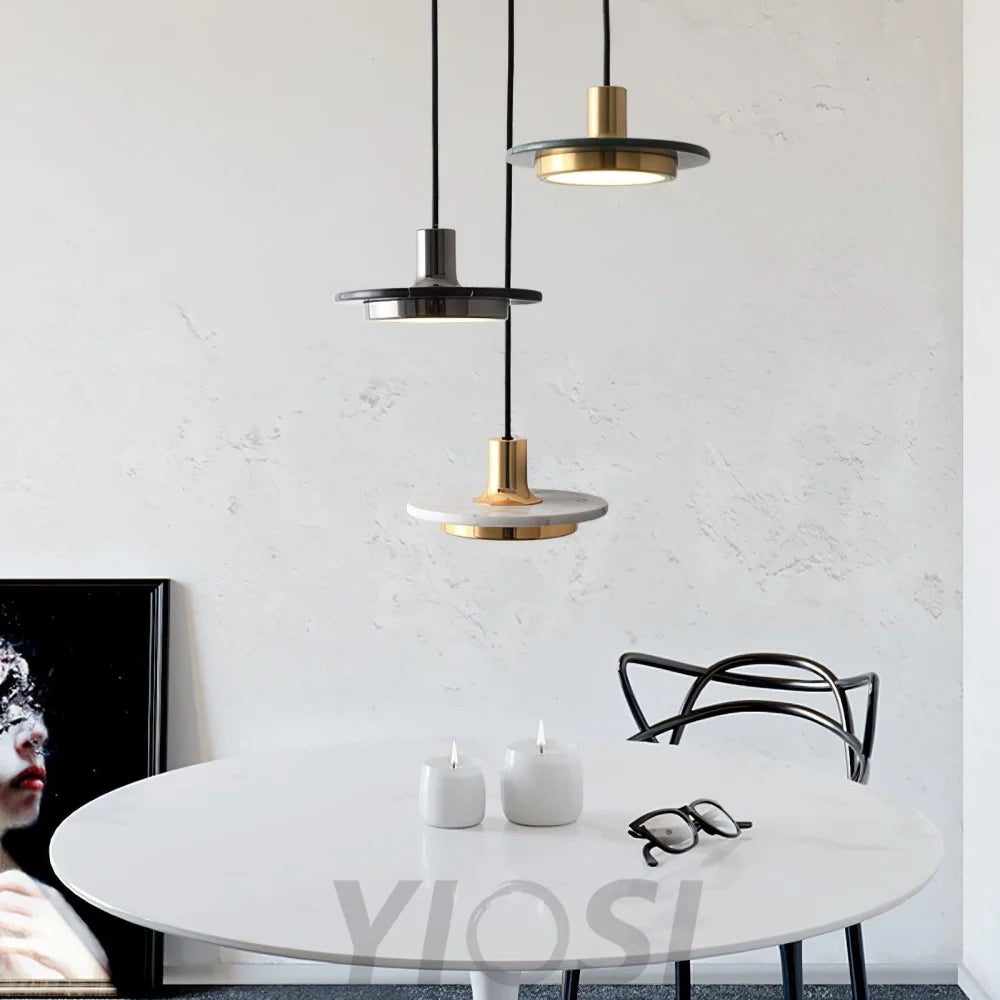 Double Circle Pendant Light ∅ 7.9″ - Frisbee-1-Yiosilamp