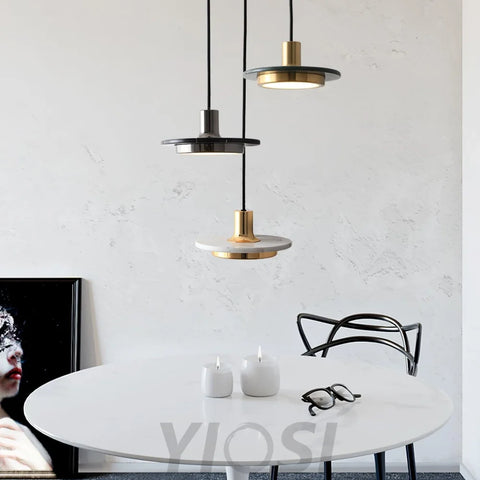 Double Circle Pendant Light ∅ 7.9″ - Frisbee-1-Yiosilamp