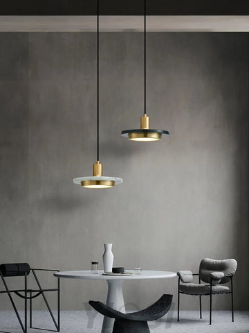 Double Circle Pendant Light ∅ 7.9″ - Frisbee-1-Yiosilamp