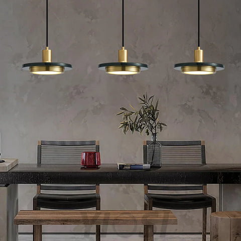 Double Circle Pendant Light ∅ 7.9″ - Frisbee-1-Yiosilamp