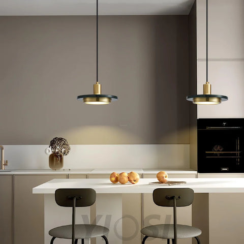 Double Circle Pendant Light ∅ 7.9″ - Frisbee-1-Yiosilamp