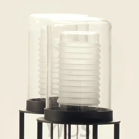 Dual Cylinder Glass Floor Lamp ∅ 12.6″ - Yiosilamp