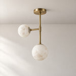 Duo Orb Ceiling Alabaster – lights off