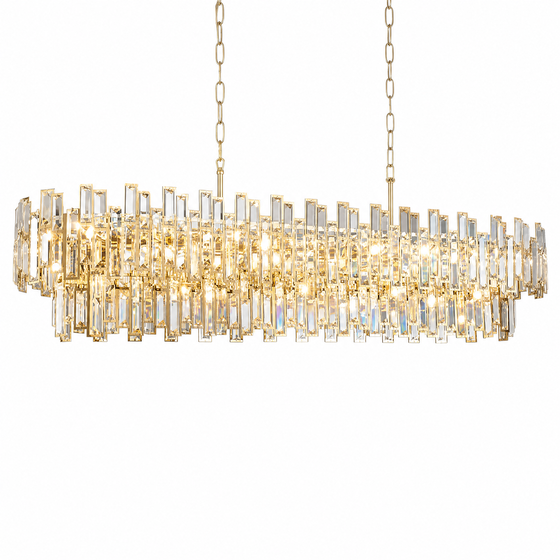 L1400 Double Mirror Dining Pendant Light - Gold