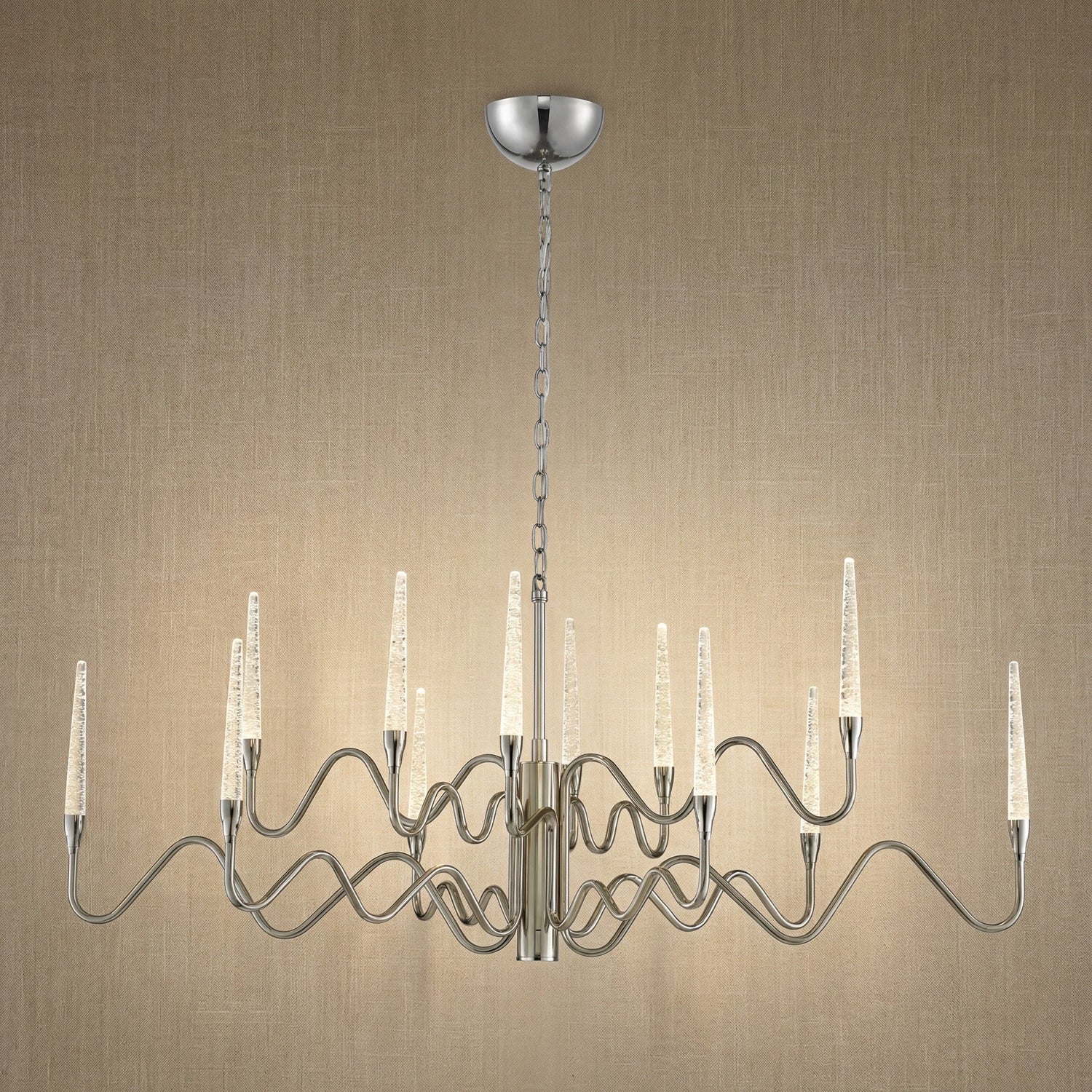 Candlelight Oval Glass Chandelier
