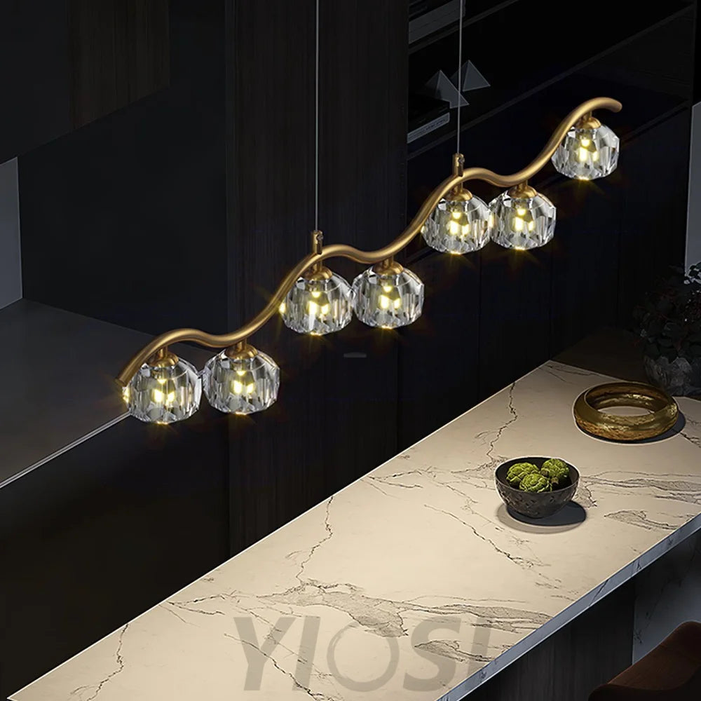 Eara Crystal Chandelier with 3/5/7 heads - Yiosilamp