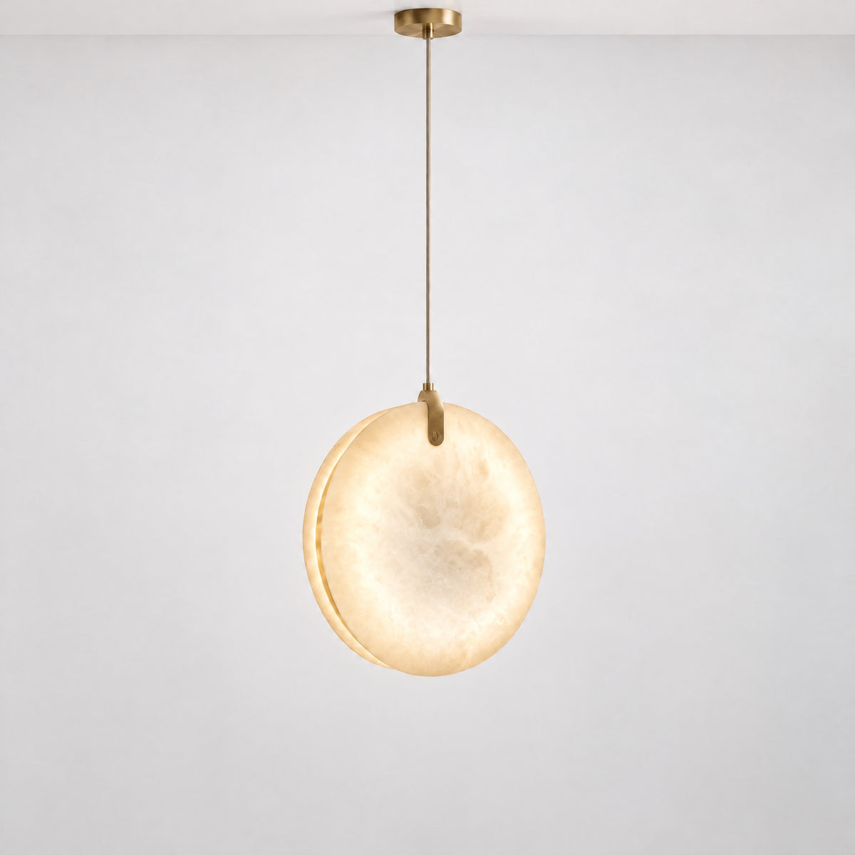 Eclipse Alabaster Disc Pendant Light