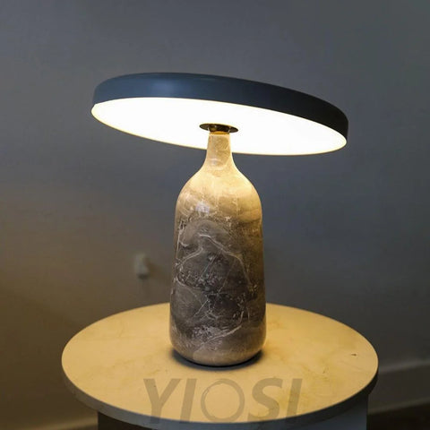 Eddy Table Lamp ∅ 12.6″ - Alabaster-1-Yiosilamp