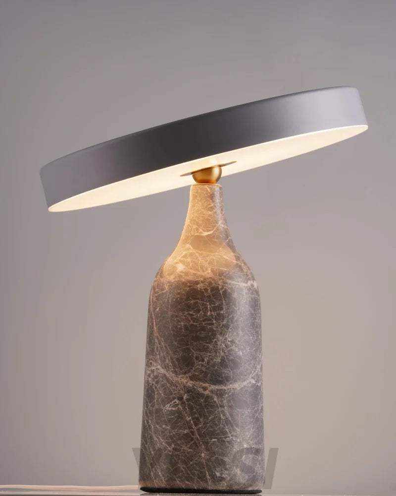 Eddy Table Lamp ∅ 12.6″ - Alabaster-1-Yiosilamp