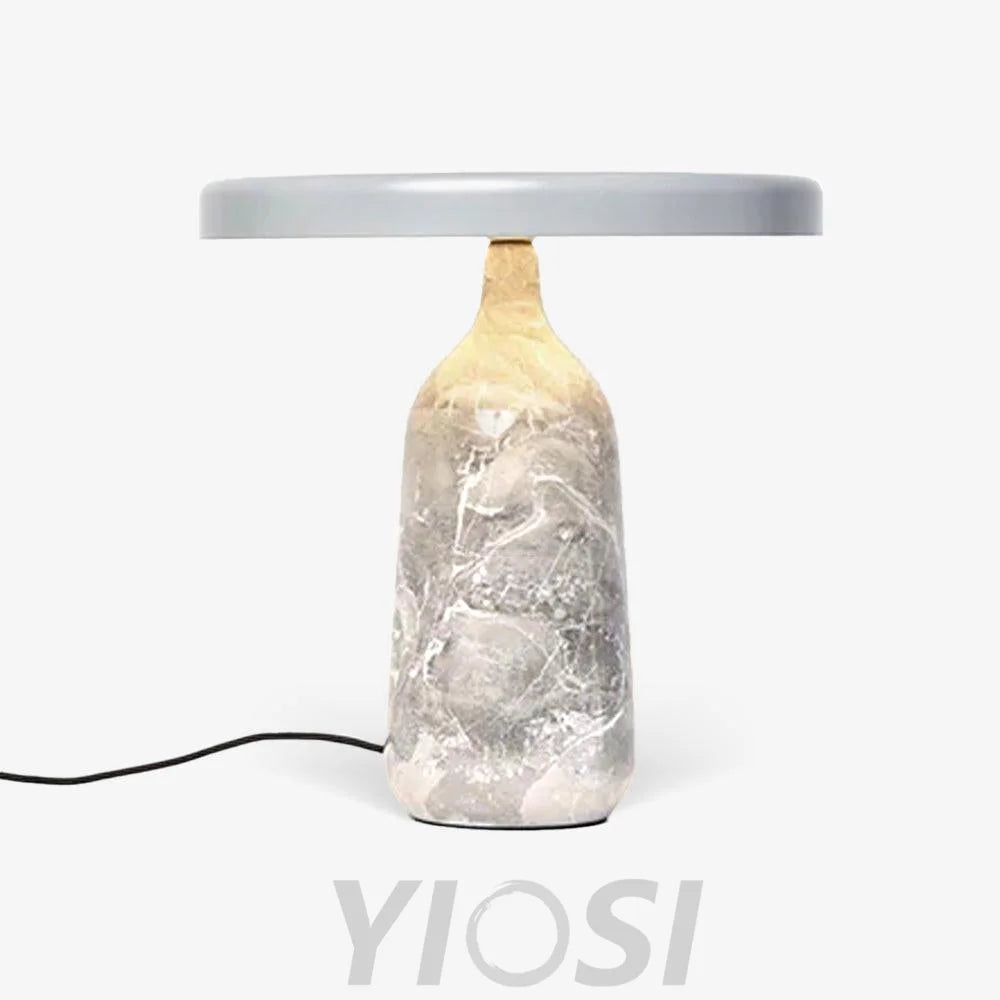 Eddy Table Lamp ∅ 12.6″ - Alabaster-1-Yiosilamp