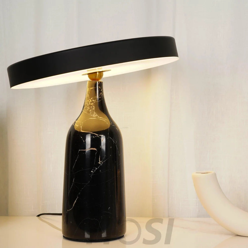 Eddy Table Lamp ∅ 12.6″ - Alabaster-1-Yiosilamp