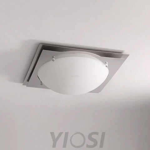 Edged Glass Ceiling Lamp L 18.5″ - Damper, Flush Mounts-1-Yiosilamp