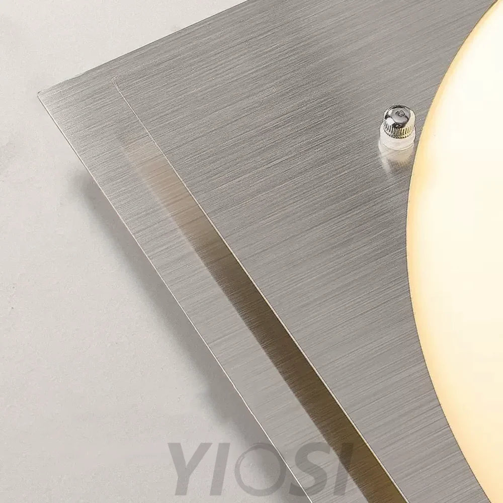 Edged Glass Ceiling Lamp L 18.5″ - Damper, Flush Mounts-1-Yiosilamp