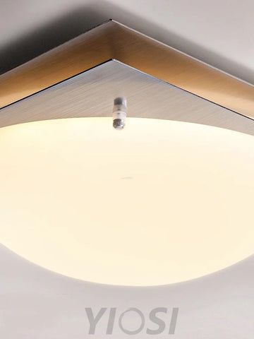 Edged Glass Ceiling Lamp L 18.5″ - Damper, Flush Mounts-1-Yiosilamp