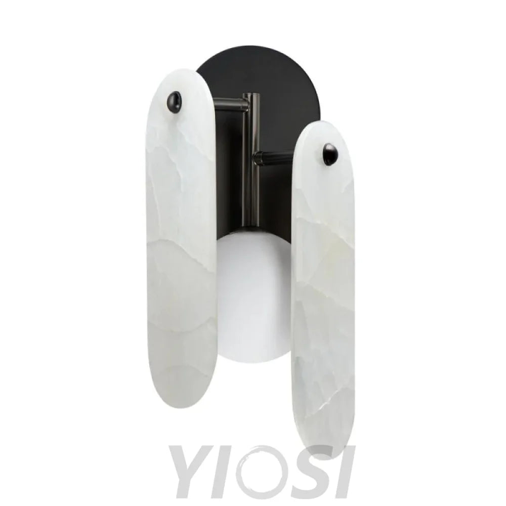 Edward Modern Alabaster Megalith Wall Sconce Wall Sconce For Bedroom Dining Room Stairways Foyer