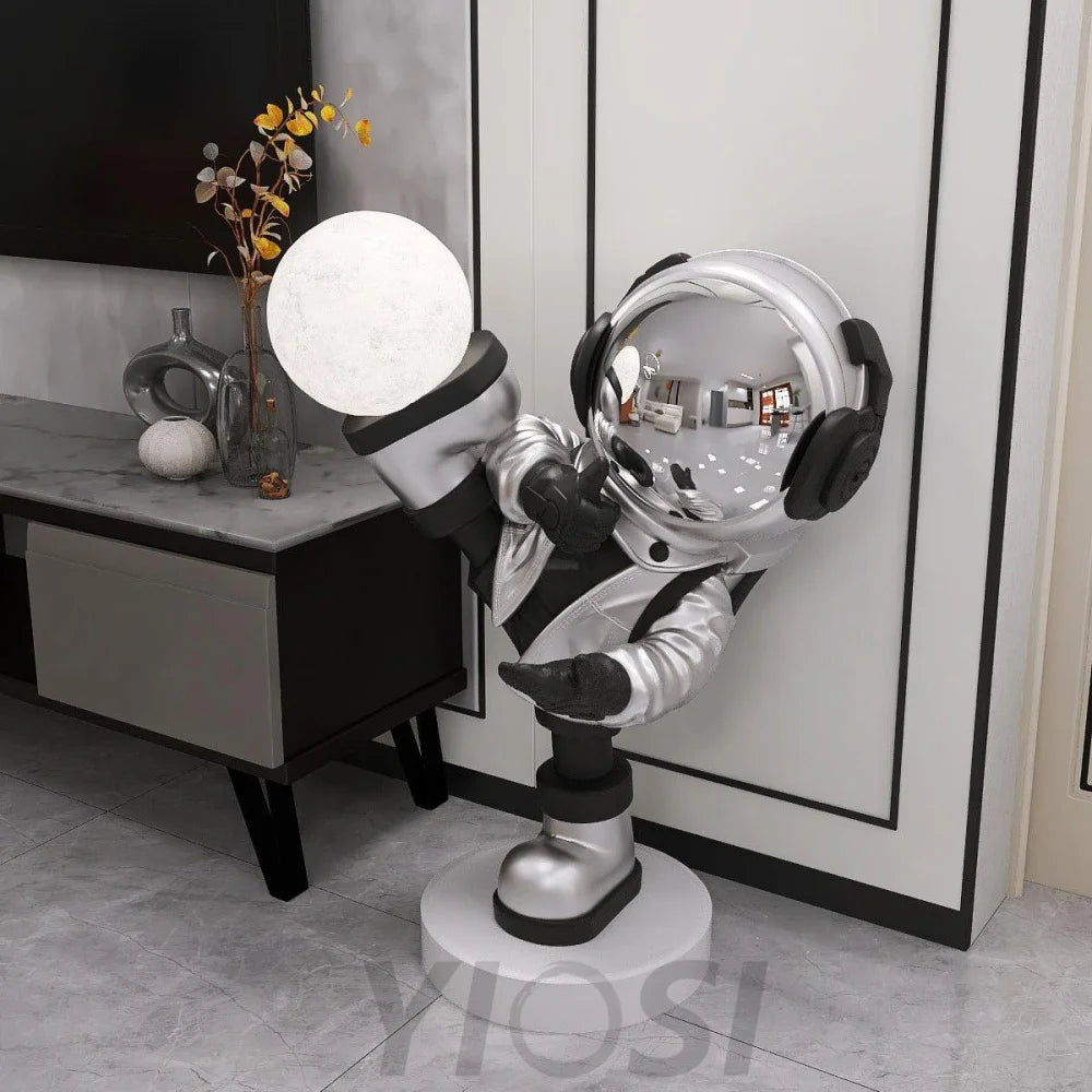 Effort Astronaut Built-in Battery Floor Lamp ∅ 19.6″ - Creature-1-Yiosilamp