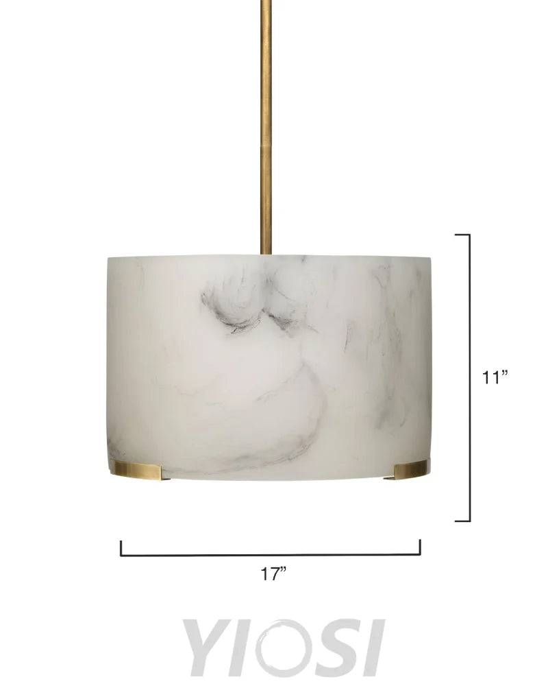 Elancourt Modern Alabaster Round Pendant Light For Living Room Kitchen Bathrooms Bedrooms Foyer