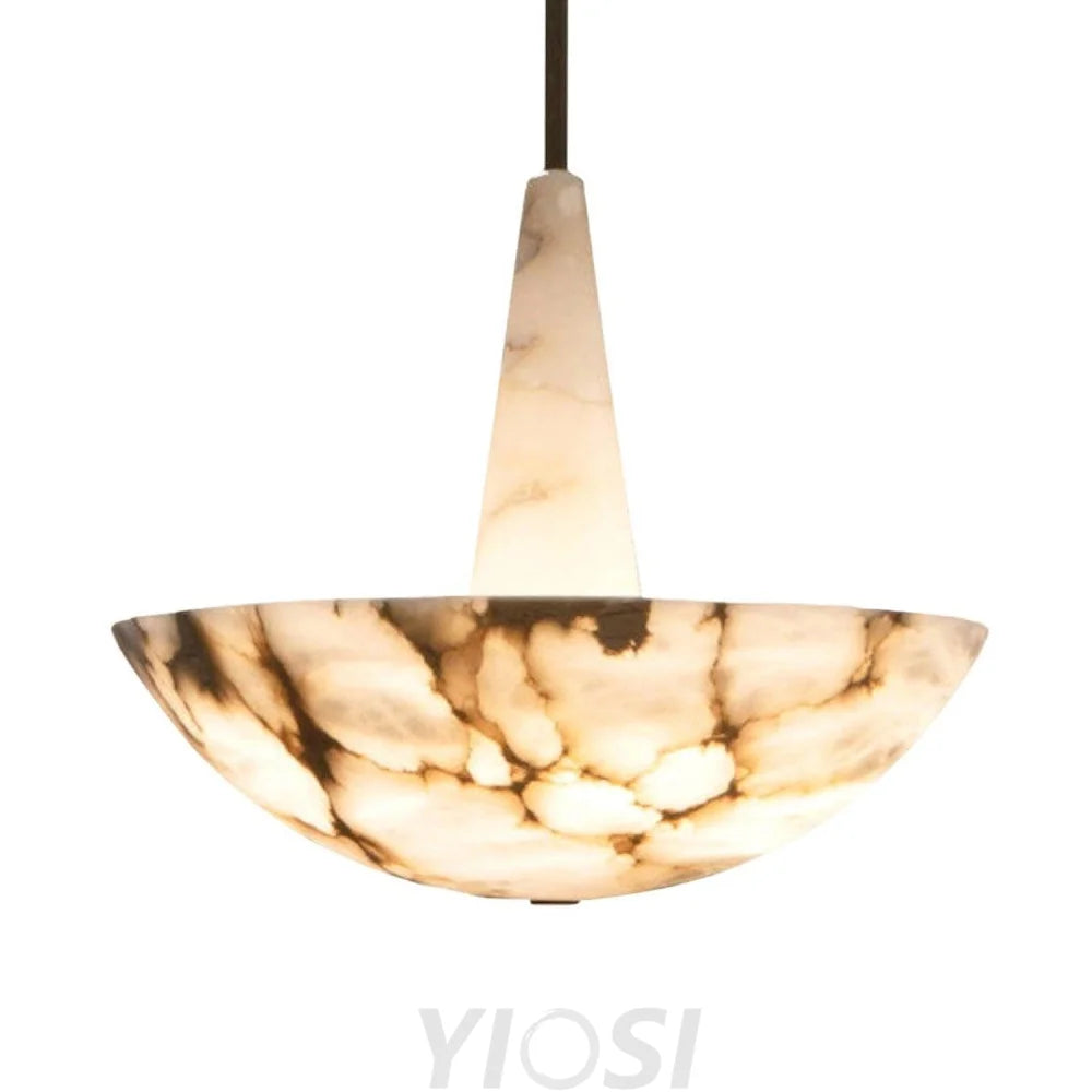 Elegant Domus Alabaster Chandelier with Integrated LED Premium
