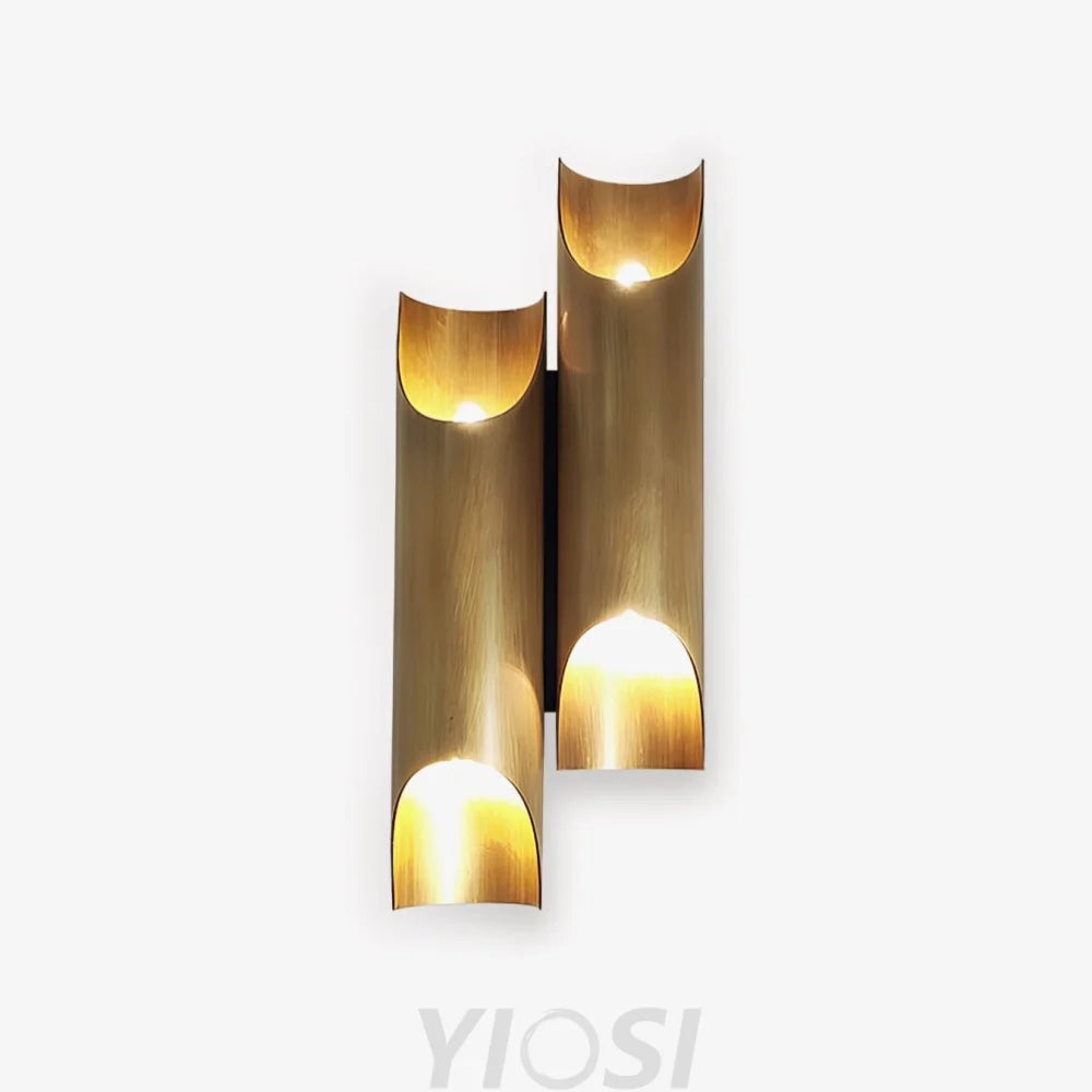 Elegant Callahan Brass Wall Lamp with Dual-Tube Design