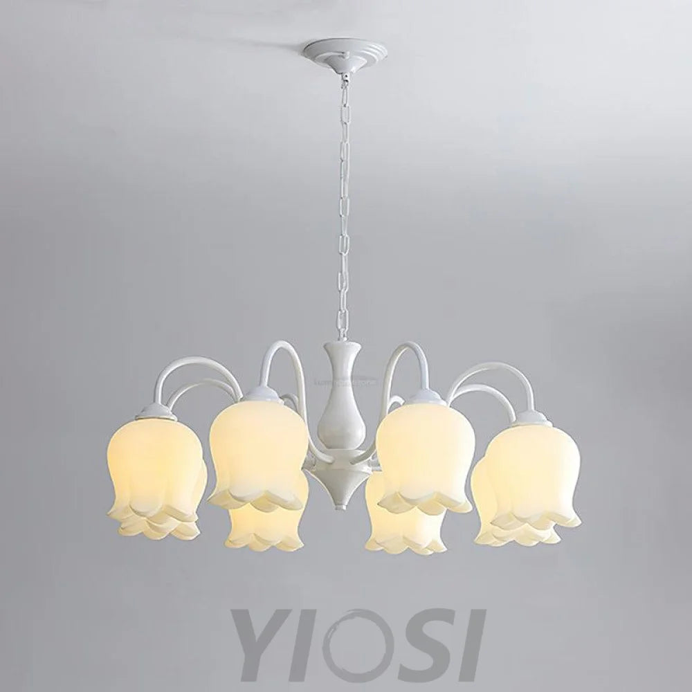 Elegant Lilium Chandelier with 5/6/8 heads - Lily flower-1-Yiosilamp