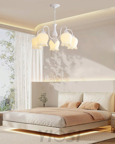 Elegant Lilium Chandelier with 5/6/8 heads - Lily flower-1-Yiosilamp