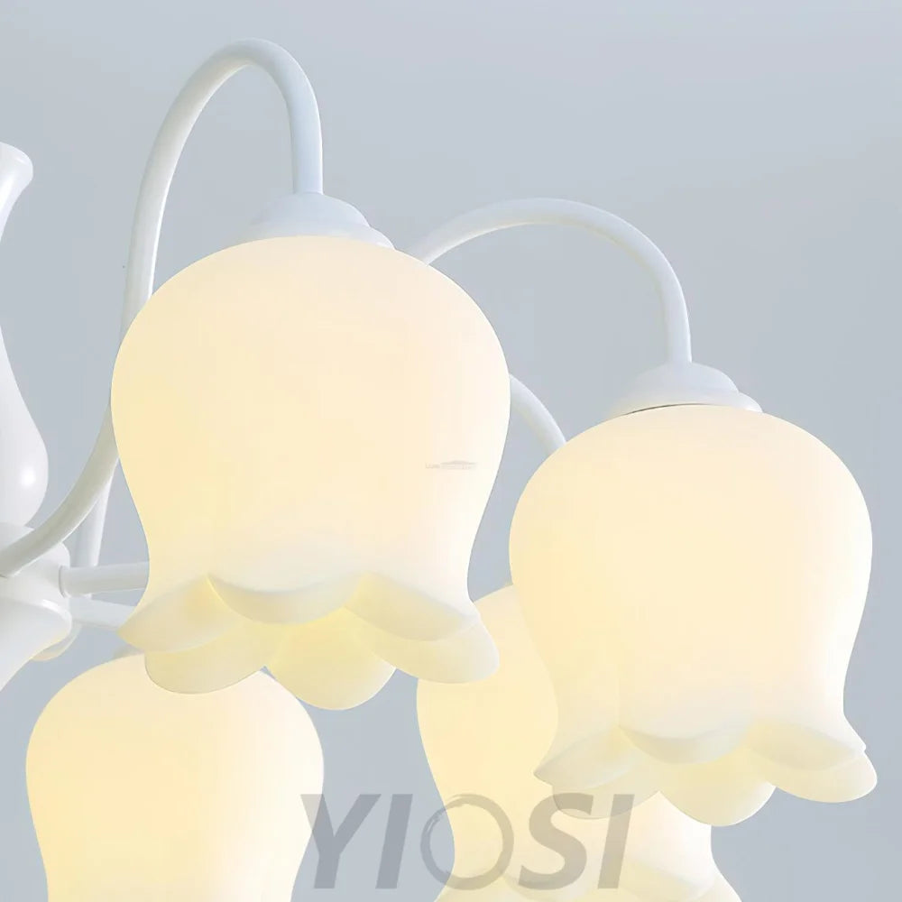 Elegant Lilium Chandelier with 5/6/8 heads - Lily flower-1-Yiosilamp