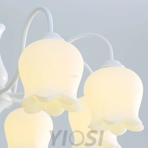 Elegant Lilium Chandelier with 5/6/8 heads - Lily flower-1-Yiosilamp