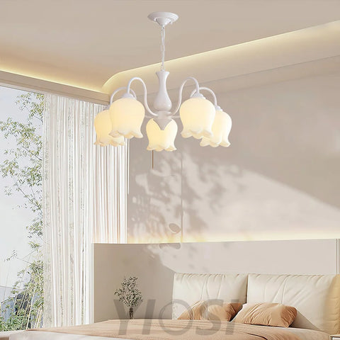 Elegant Lilium Chandelier with 5/6/8 heads - Lily flower-1-Yiosilamp