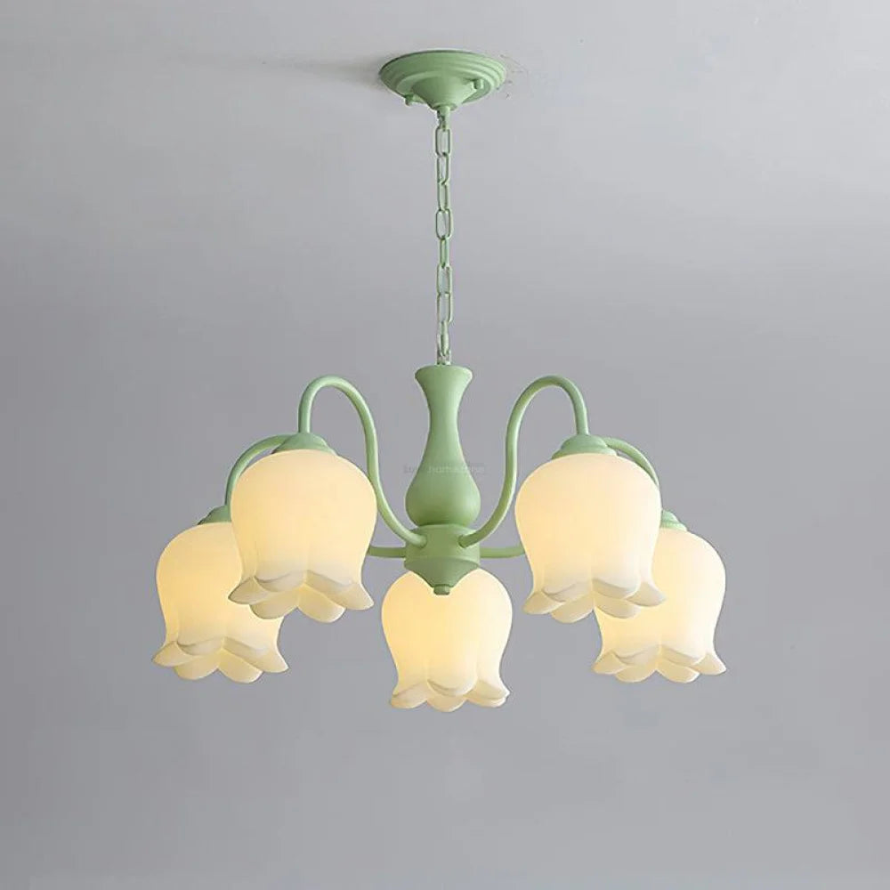 Elegant Lilium Chandelier with 5/6/8 heads - Lily flower-1-Yiosilamp