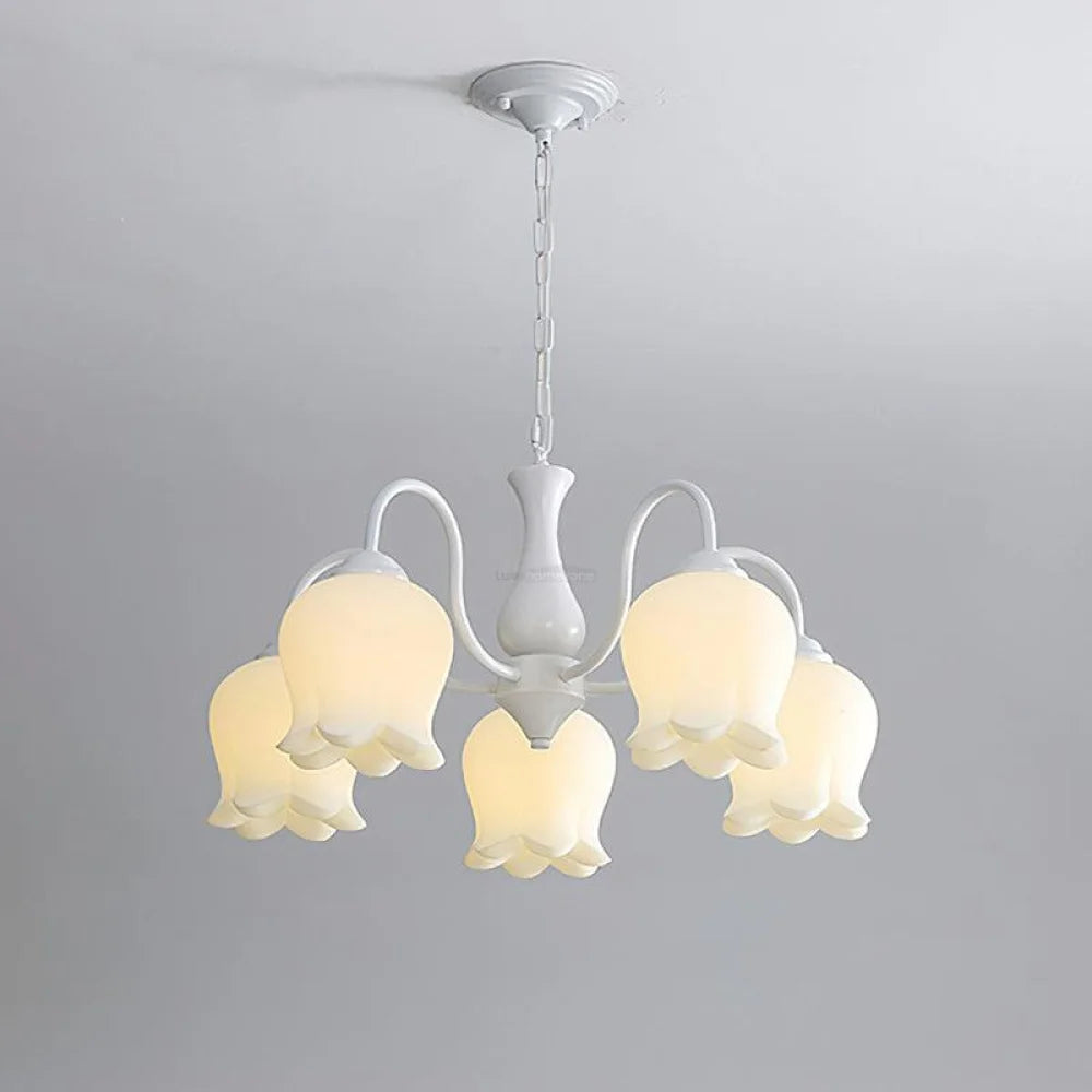 Elegant Lilium Chandelier with 5/6/8 heads - Lily flower-1-Yiosilamp