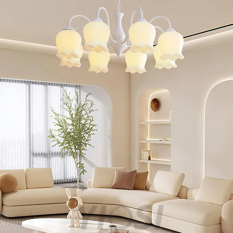 Elegant Lilium Chandelier with 5/6/8 heads - Lily flower-1-Yiosilamp