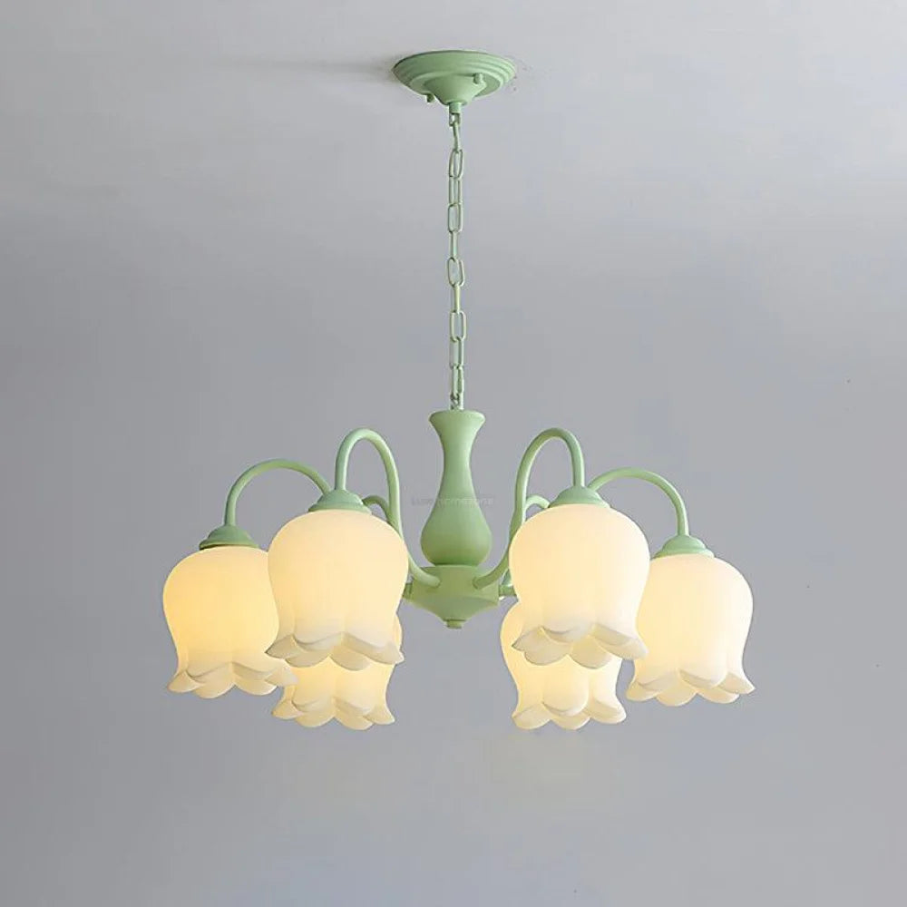 Elegant Lilium Chandelier with 5/6/8 heads - Lily flower-1-Yiosilamp