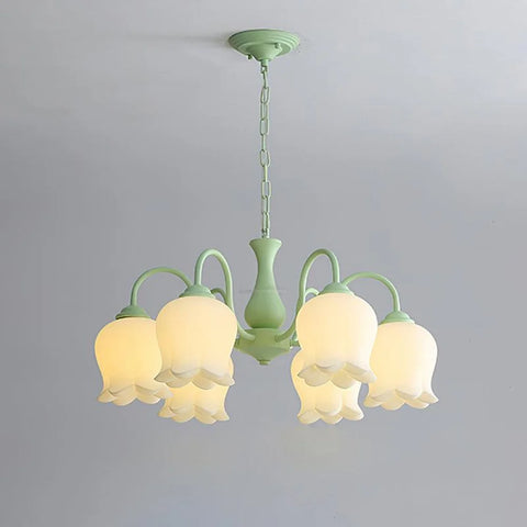 Elegant Lilium Chandelier with 5/6/8 heads - Lily flower-1-Yiosilamp