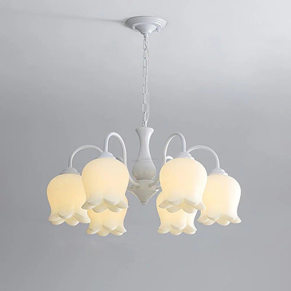 Elegant Lilium Chandelier with 5/6/8 heads - Lily flower-1-Yiosilamp