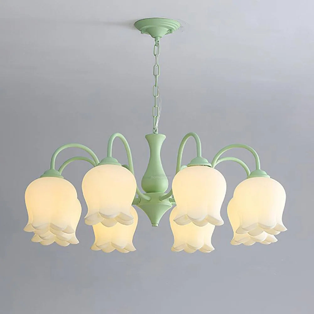 Elegant Lilium Chandelier with 5/6/8 heads - Lily flower-1-Yiosilamp