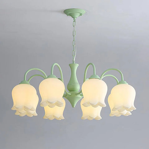 Elegant Lilium Chandelier with 5/6/8 heads - Lily flower-1-Yiosilamp