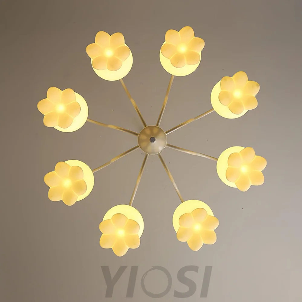 Elegant Lilium Chandelier with 5/6/8 heads - Lily flower-1-Yiosilamp