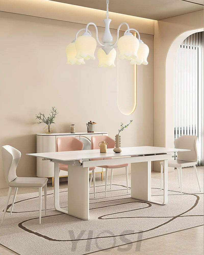 Elegant Lilium Chandelier with 5/6/8 heads - Lily flower-1-Yiosilamp